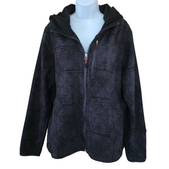 ACG XL Hooded Jacket Geometric  Sherpa Lined running hiking workout gym rat - Picture 1 of 9